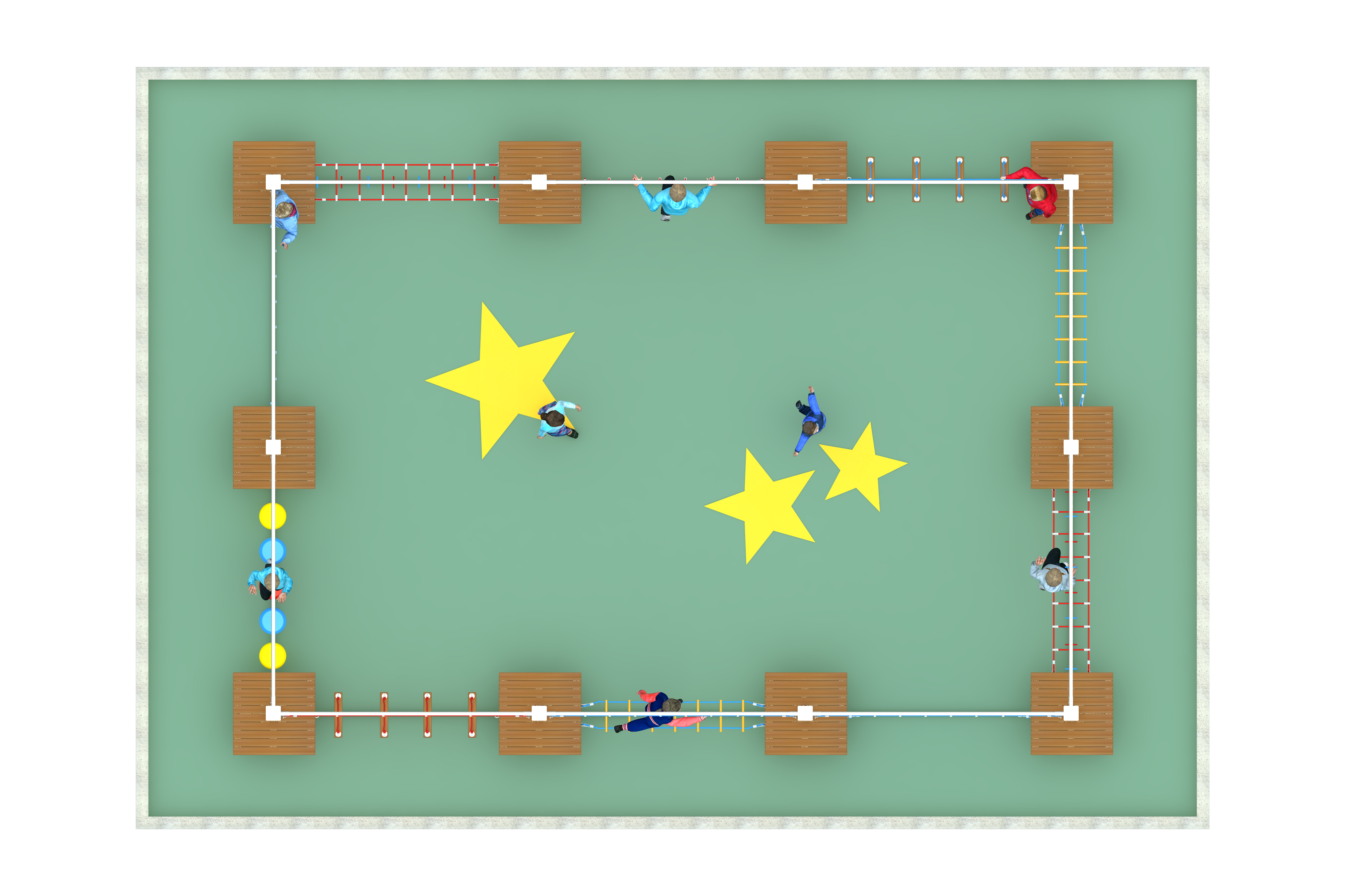 Survivor Parkuru Oyun Sistemleri PTR-100 PTR-100 | Parkur ve Halatlı Tırmanma Oyun Grupları | Erse Kent Mobilyaları